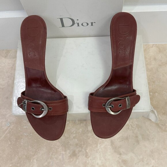 Dior Shoes - Christian Dior Vintage Kitten Heel Sandals
